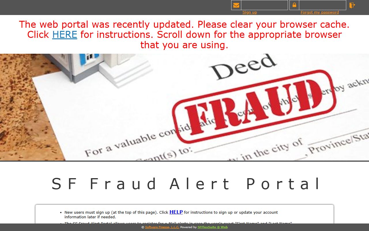 Shelby County Circuit Clerk records SFFlexSuite fraud alert Recorder service