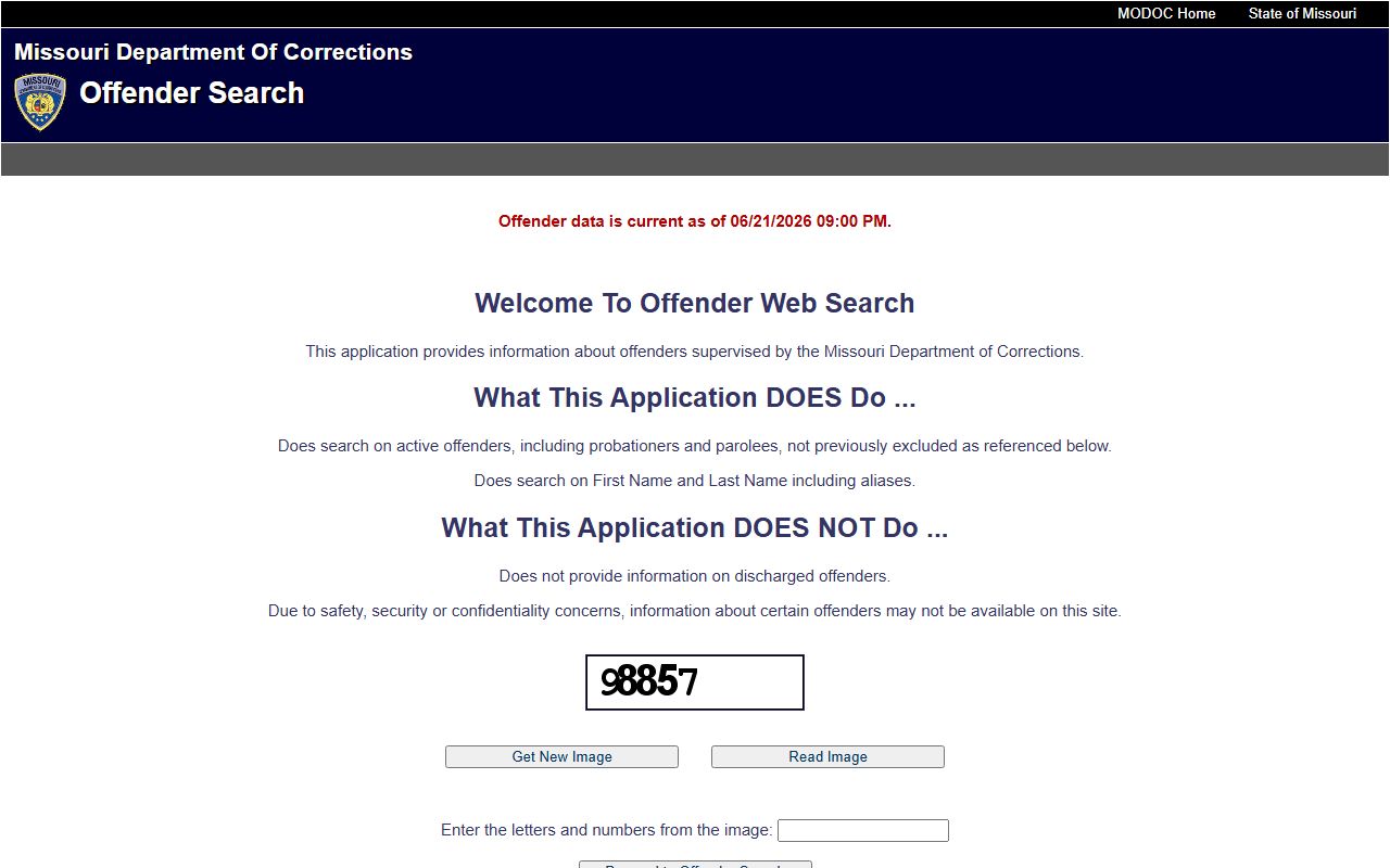 Shelby County arrest records Missouri DOC offender search