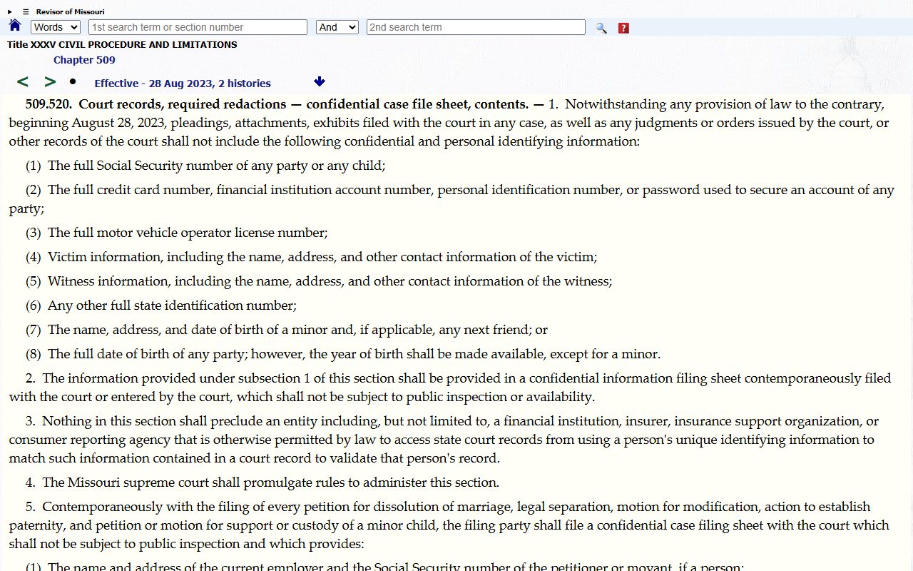 Shelby County criminal court records redaction statute