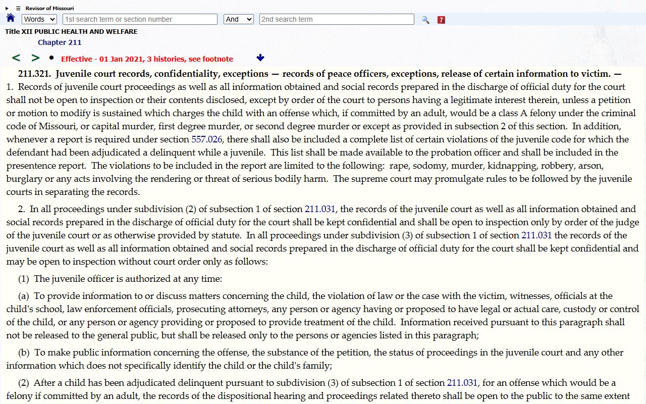 Shelby County criminal court records juvenile confidentiality statute