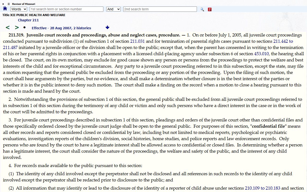Shelby County criminal court records juvenile pleadings access statute