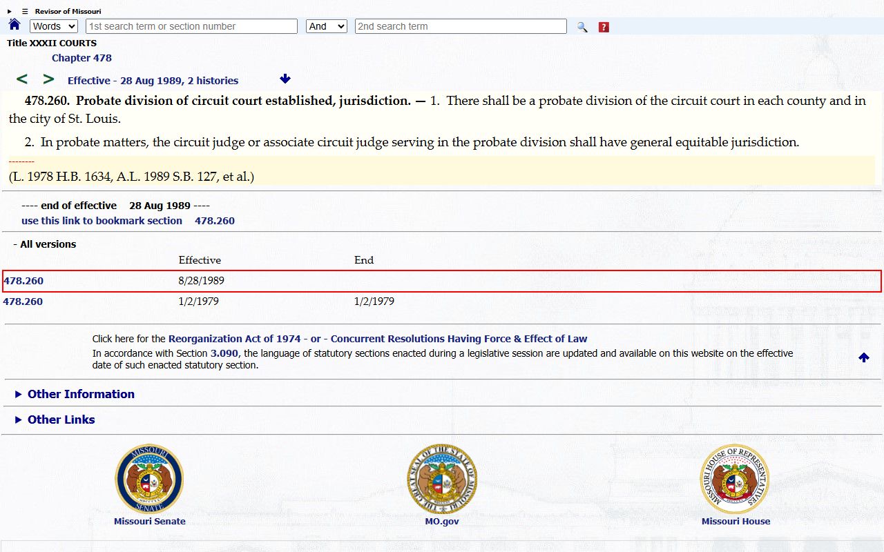 Shelby County Circuit Court probate division statute