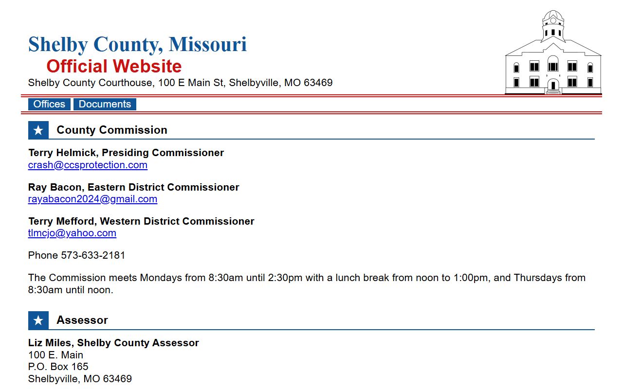 Shelby County Court records official courthouse directory