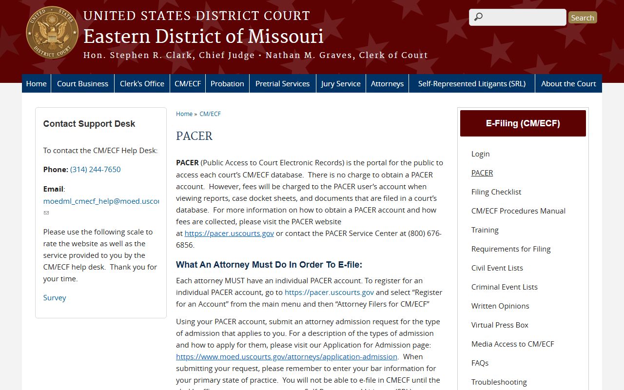 Shelby County warrant records Eastern District PACER access notes