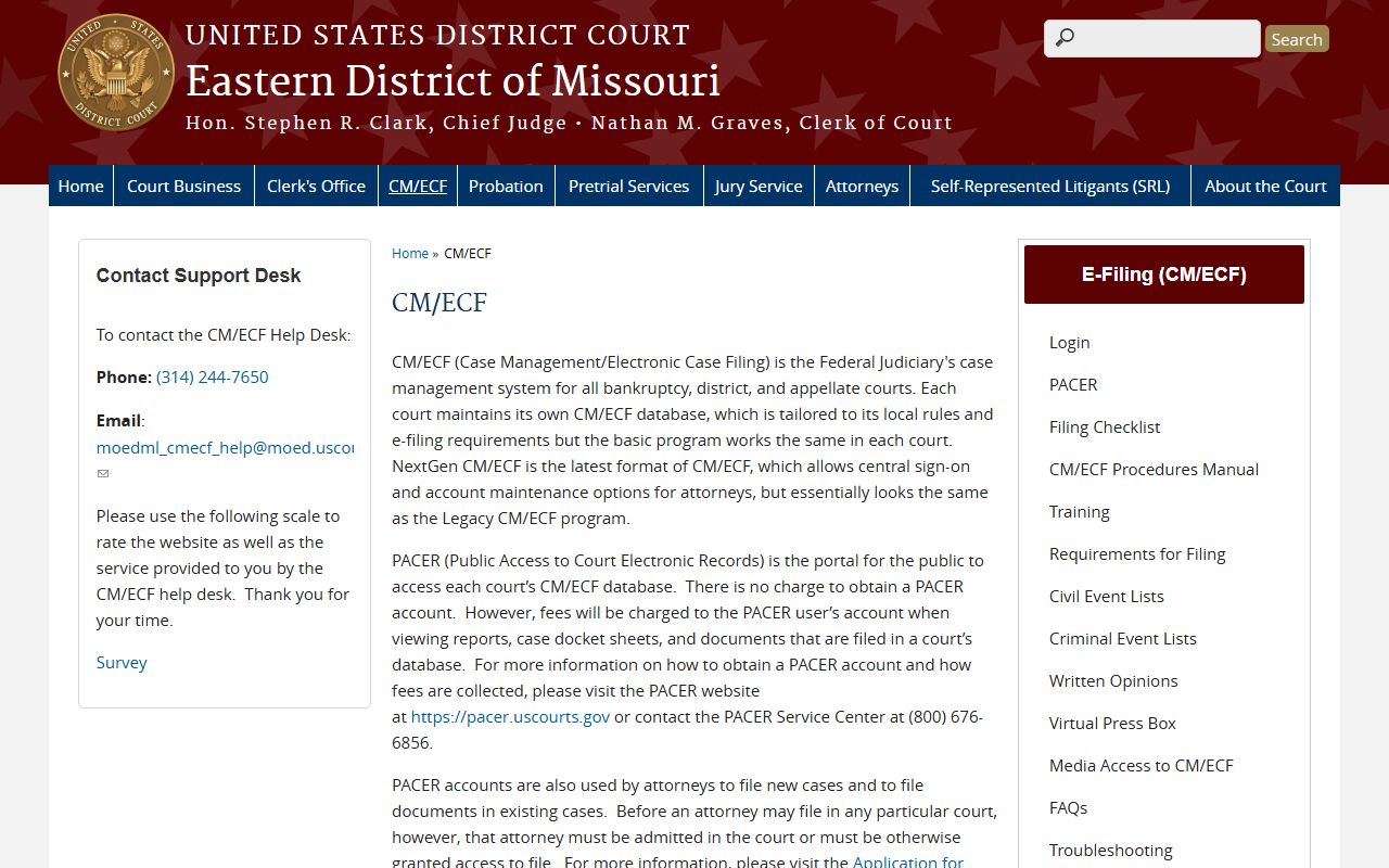 Shelby County warrant records Eastern District CMECF information